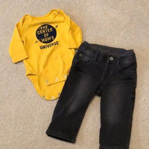 Baby gap jeans and Carters top